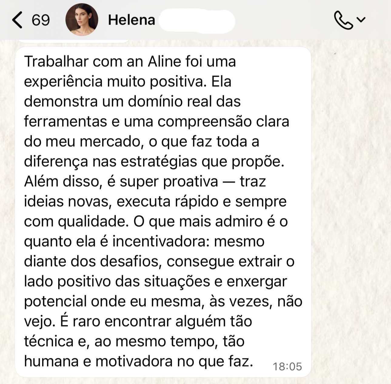 Depoimento de cliente